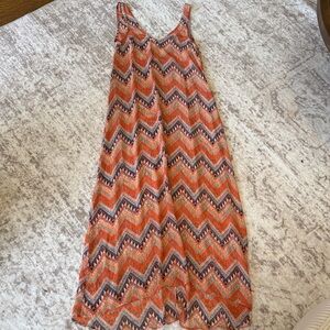 Show Me Your MuMu Orange Chevron Dress
